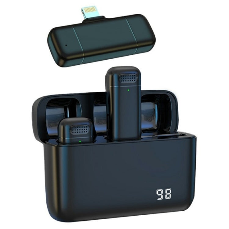 Microfono wireless lavalier K13 2 in 1 con ricevitore a 8 pin e stazione di ricarica, with 8 Pin Receiver Microfono wireless lavalier K13 2 in 1 con ricevitore a 8 pin e stazione di ricarica, with 8 Pin Receiver